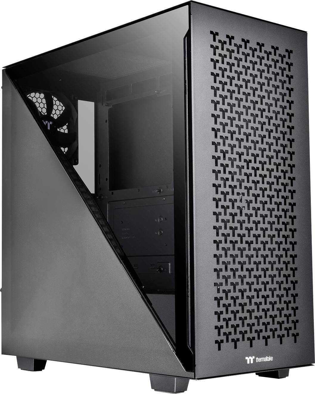 Thermaltake Divider 300 TG Air Black Midi-tower PC-behuizing Zwart 2 voorgeïnstalleerde ventilators, Zijvenster, Stoffil