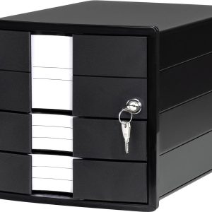 HAN IMPULS 1018-13 Ladebox Zwart DIN A4, DIN C4 Aantal lades: 3