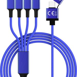 Smrter SMRTER_ELITE_L_NB USB-laadkabel USB-A stekker, USB-C stekker, Apple Lightning stekker, Apple Lightning stekker, U Smrter SMRTER_ELITE_L_NB USB-laadkabel USB-A stekker, USB-C stekker, Apple Lightning stekker, Apple Lightning stekker, U