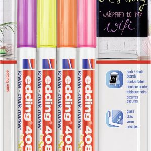 Edding 4085 Krijtmarker Framboos, Neon-geel, Neon-oranje, Neon-pink 1 mm, 2 mm Edding 4085 Krijtmarker Framboos, Neon-geel, Neon-oranje, Neon-pink 1 mm, 2 mm