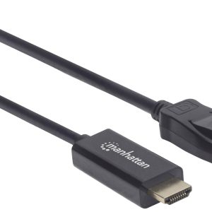 Manhattan 153195 DisplayPort-kabel DisplayPort / HDMI Adapterkabel DisplayPort-stekker, HDMI-A-stekker 1.00 m Zwart Manhattan 153195 DisplayPort-kabel DisplayPort / HDMI Adapterkabel DisplayPort-stekker, HDMI-A-stekker 1.00 m Zwart