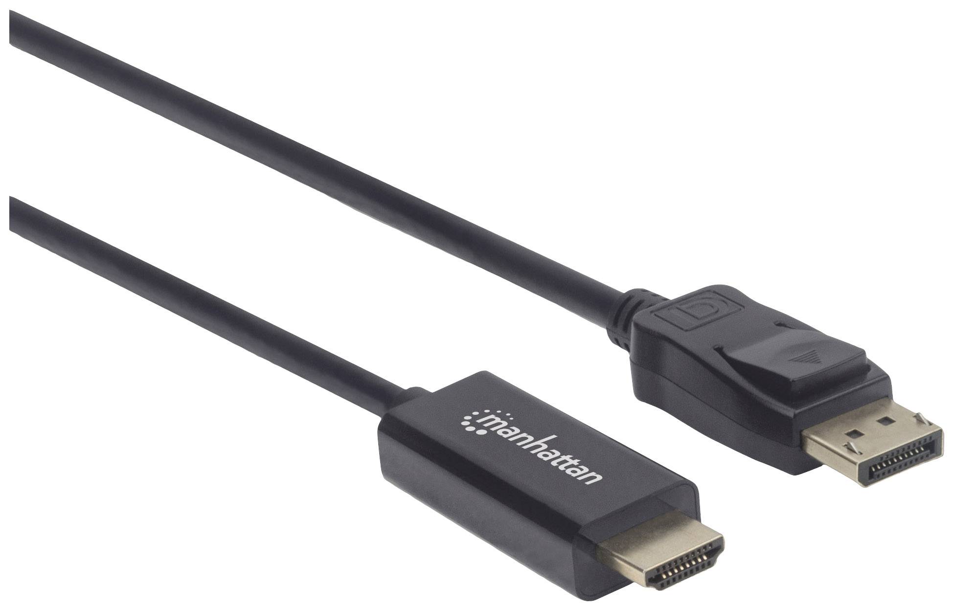 Manhattan 153195 DisplayPort-kabel DisplayPort / HDMI Adapterkabel DisplayPort-stekker, HDMI-A-stekker 1.00 m Zwart