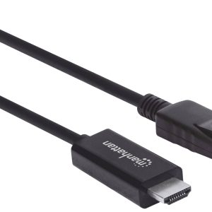 Manhattan 153218 DisplayPort-kabel DisplayPort / HDMI Adapterkabel DisplayPort-stekker, HDMI-A-stekker 3.00 m Zwart Manhattan 153218 DisplayPort-kabel DisplayPort / HDMI Adapterkabel DisplayPort-stekker, HDMI-A-stekker 3.00 m Zwart