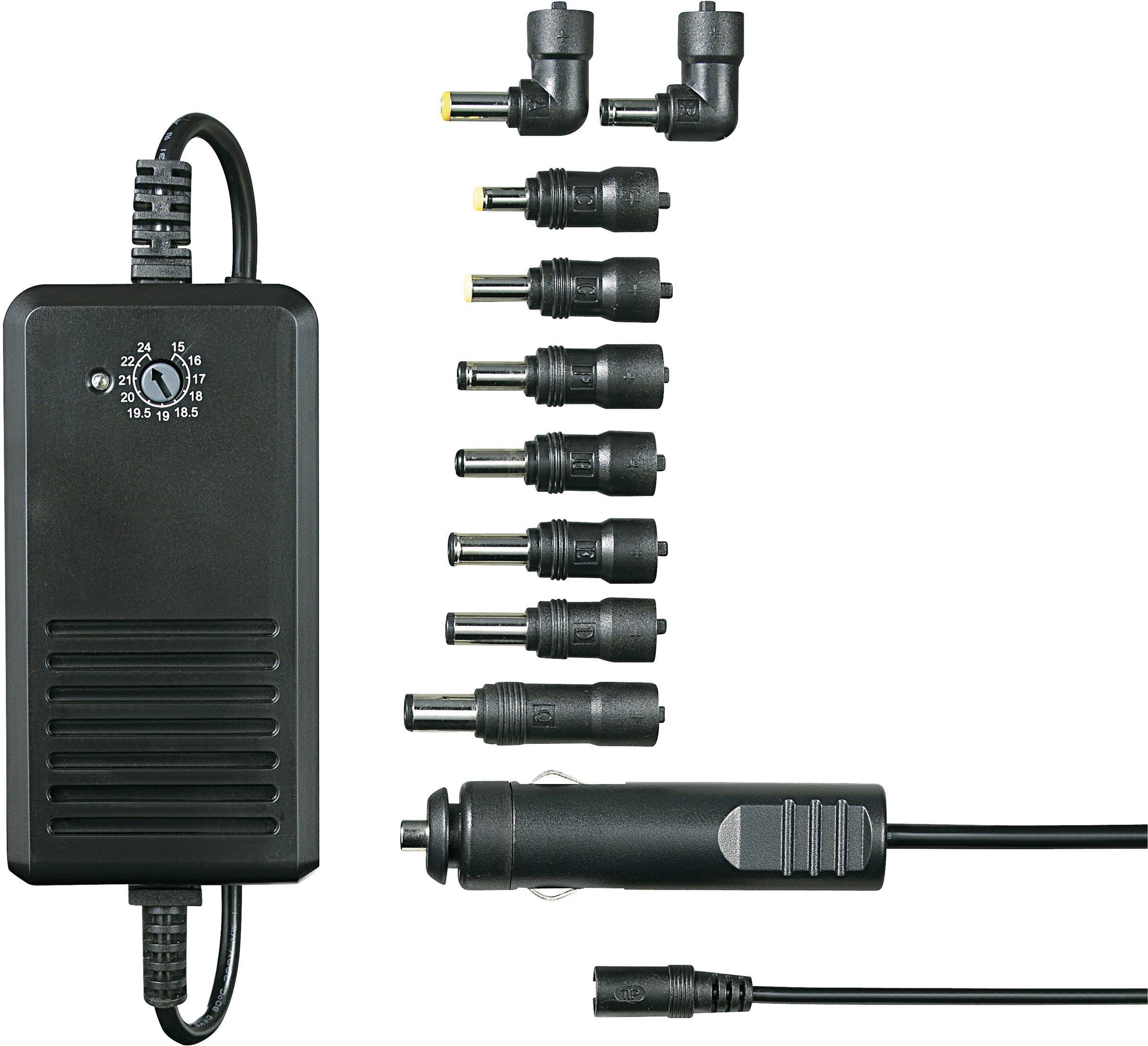 VOLTCRAFT SMP-125 USB Laptop netvoeding 125 W 15 V/DC, 16 V/DC, 17 V/DC, 18 V/DC, 18.5 V/DC, 19 V/DC, 19.5 V/DC, 20 V/DC