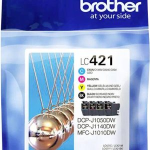 Brother Inktcartridge LC-421VAL Origineel Combipack Zwart, Cyaan, Magenta, Geel LC421VAL Brother Inktcartridge LC-421VAL Origineel Combipack Zwart, Cyaan, Magenta, Geel LC421VAL