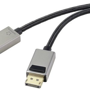 Renkforce DisplayPort / HDMI Adapterkabel DisplayPort-stekker, HDMI-A-stekker 1.00 m Zwart UHD 8K @ 60 Hz, UHD 4K @ 120 Renkforce DisplayPort / HDMI Adapterkabel DisplayPort-stekker, HDMI-A-stekker 1.00 m Zwart UHD 8K @ 60 Hz, UHD 4K @ 120