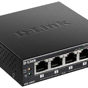 D-Link DGS-1005P/E 5-poorts PoE+ switch Gigabit 4 PoE+ poorten 60W D-Link DGS-1005P/E 5-poorts PoE+ switch Gigabit 4 PoE+ poorten 60W