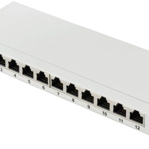 Renkforce RF-4996628 12 poorten Patchpaneel 254 mm (10″) CAT 6A 0.5 HE Grijs Ingericht Renkforce RF-4996628 12 poorten Patchpaneel 254 mm (10″) CAT 6A 0.5 HE Grijs Ingericht