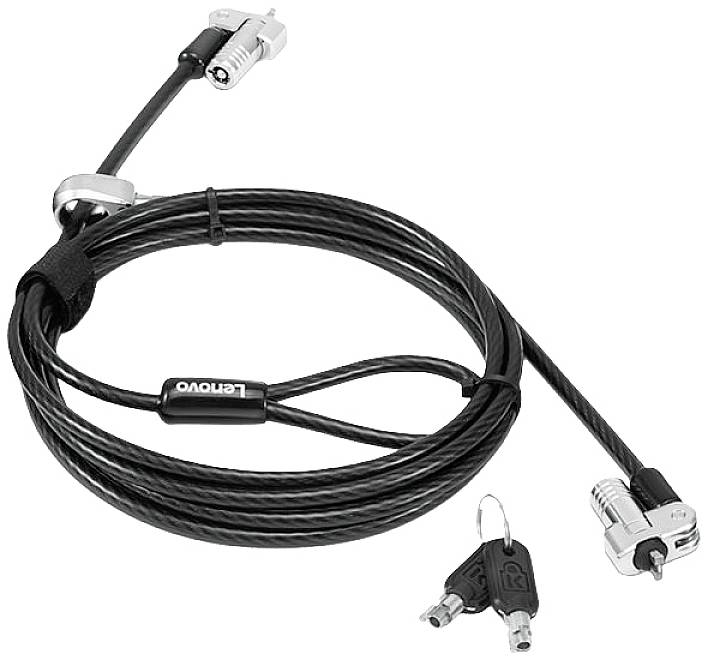 Lenovo Laptopslot Sleutelslot Incl. 2 sleutels 1800 mm NanoSaver Twin Head