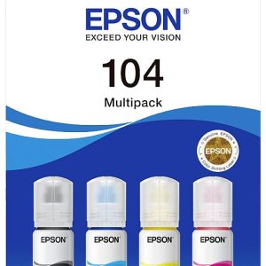 Epson C13T00P640 104 EcoTank Multipack Navulinkt Origineel Epson Zwart, Cyaan, Geel, Magenta 260 ml Epson C13T00P640 104 EcoTank Multipack Navulinkt Origineel Epson Zwart, Cyaan, Geel, Magenta 260 ml