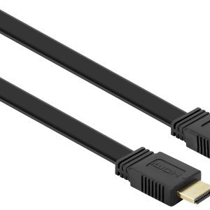 Manhattan HDMI Aansluitkabel HDMI-A-stekker, HDMI-A-stekker 5.00 m Zwart 355636 4K UHD, Afgeschermd (dubbel), Plat, Plat
