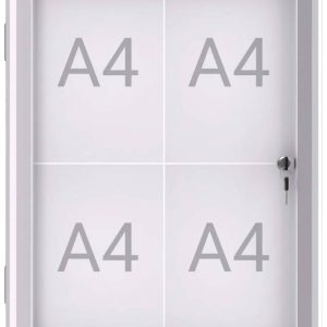 Maul Wissellijst MAULexcite Voor papierformaat: 4 x DIN A4 Tegen regen beschermde buitenruimte 6653408 Aluminium Zilver