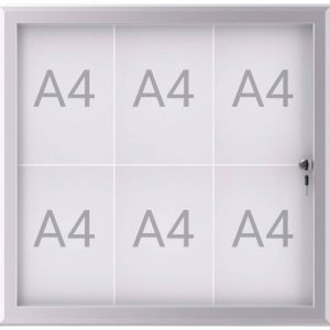 Maul Wissellijst MAULexcite Voor papierformaat: 6 x DIN A4 Tegen regen beschermde buitenruimte 6653608 Aluminium Zilver