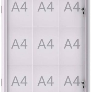 Maul Wissellijst MAULexcite Voor papierformaat: 9 x DIN A4 Tegen regen beschermde buitenruimte 6653908 Aluminium Zilver