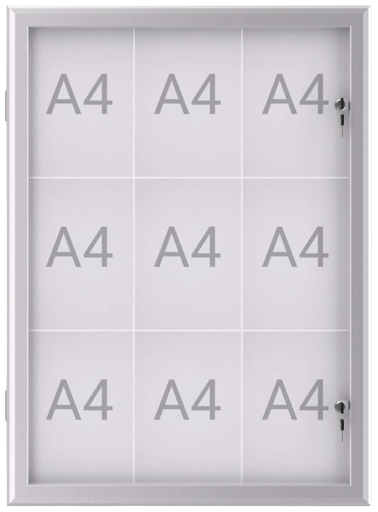 Maul Wissellijst MAULexcite Voor papierformaat: 9 x DIN A4 Tegen regen beschermde buitenruimte 6653908 Aluminium Zilver