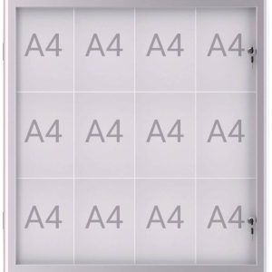 Maul Wissellijst MAULexcite Voor papierformaat: 12 x DIN A4 Tegen regen beschermde buitenruimte 6654208 Aluminium Zilver