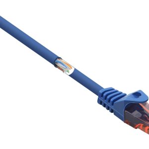 Renkforce RF-5043878 RJ45 Netwerkkabel, patchkabel CAT 6 U/UTP 0.25 m Blauw Snagless, Halogeenvrij 1 stuk(s)