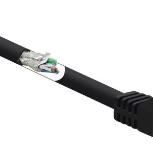 Renkforce RF-5047480 RJ45 Netwerkkabel, patchkabel CAT 6A S/FTP 0.50 m Zwart Vlambestendig 1 stuk(s) Renkforce RF-5047480 RJ45 Netwerkkabel, patchkabel CAT 6A S/FTP 0.50 m Zwart Vlambestendig 1 stuk(s)