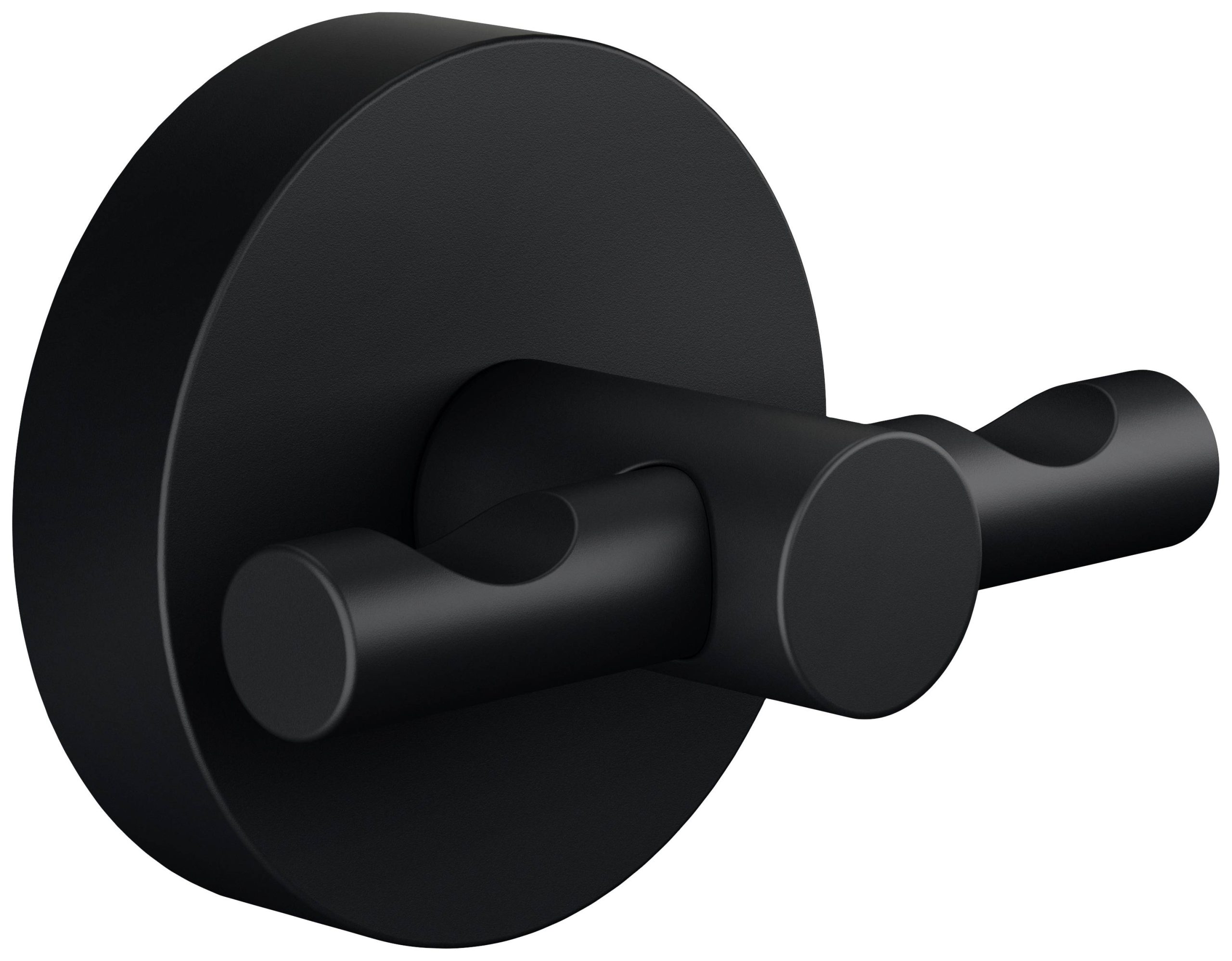 tesa Jashaak 40564-00000-00 MOON BLACK Aantal haken: 2 (b x h x d) 50 x 53 x 65 mm Metaal Zwart (mat) 1 stuk(s)