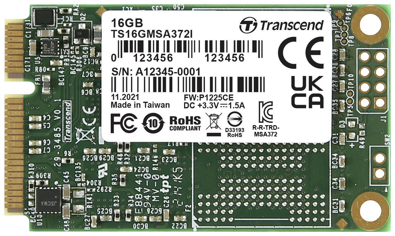 Transcend 16 GB Harde schijf (2.5 inch) SATA III Industrial TS16GMSA372I