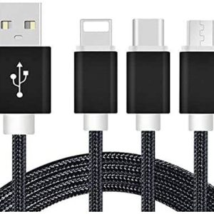 REEKIN 4260272282320 USB-laadkabel USB-A stekker, USB-C stekker, USB-micro-B stekker, Apple Lightning stekker 1.20 m Zwa REEKIN 4260272282320 USB-laadkabel USB-A stekker, USB-C stekker, USB-micro-B stekker, Apple Lightning stekker 1.20 m Zwa