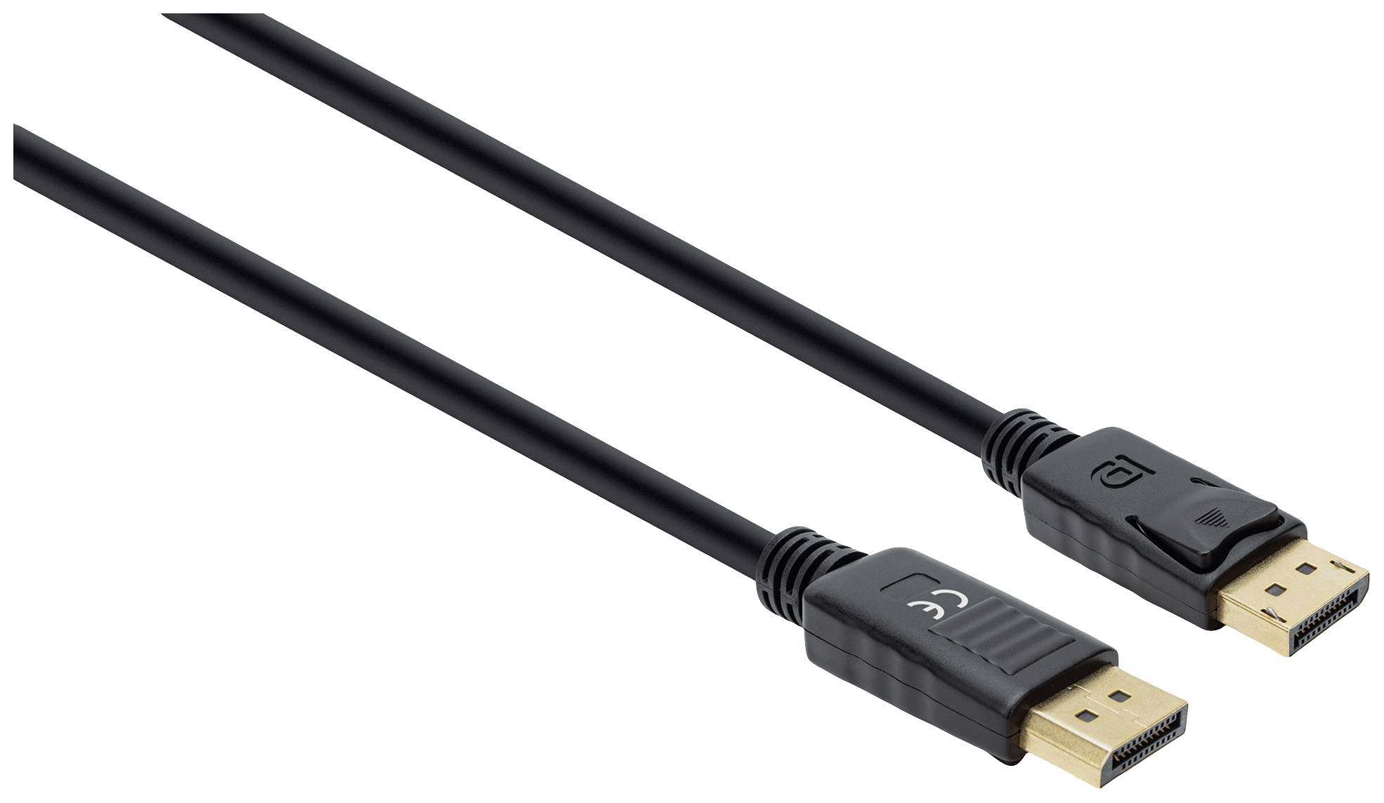 Manhattan DisplayPort Aansluitkabel DisplayPort-stekker, DisplayPort-stekker 2.00 m Zwart 355575 Afgeschermd (drievoudig