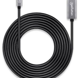 Manhattan 354851 DisplayPort-kabel DisplayPort / USB-C Aansluitkabel DisplayPort-stekker, USB-C stekker 3.00 m Grijs, Zw