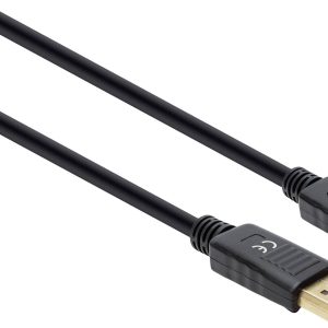 Manhattan DisplayPort Aansluitkabel DisplayPort-stekker, DisplayPort-stekker 1.00 m Zwart 355568 Afgeschermd (drievoudig