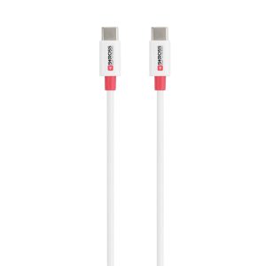 Skross SKCA0008C-C120CN USB-kabel USB 2.0 USB-C stekker, USB-C stekker 1.20 m Wit Rond Skross SKCA0008C-C120CN USB-kabel USB 2.0 USB-C stekker, USB-C stekker 1.20 m Wit Rond