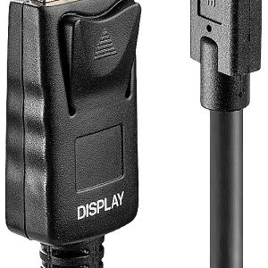 LINDY 43305 USB-C-displaykabel USB Aansluitkabel USB-C stekker, DisplayPort-stekker 5.00 m Zwart 4K UHD