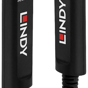 LINDY 38501 USB-C-displaykabel Aansluitkabel USB-C stekker, USB-C stekker 5.00 m Zwart