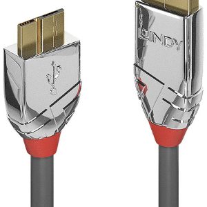 LINDY 36659 USB-kabel USB 3.2 Gen1 USB-A stekker, USB-micro-B 3.0 stekker 3.00 m Grijs LINDY 36659 USB-kabel USB 3.2 Gen1 USB-A stekker, USB-micro-B 3.0 stekker 3.00 m Grijs