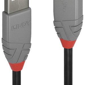 LINDY 36702 USB-kabel USB 2.0 USB-A stekker, USB-A bus 1.00 m Zwart, Grijs LINDY 36702 USB-kabel USB 2.0 USB-A stekker, USB-A bus 1.00 m Zwart, Grijs