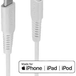 LINDY 31317 USB-kabel USB 2.0 Apple Lightning stekker, USB-C stekker 2.00 m Wit LINDY 31317 USB-kabel USB 2.0 Apple Lightning stekker, USB-C stekker 2.00 m Wit