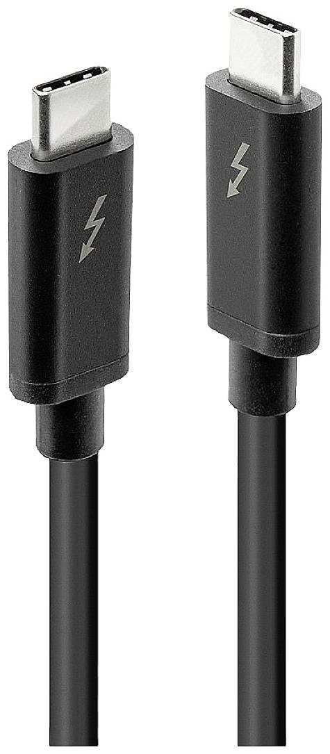 MicroConnect TB3020 Thunderbolt-kabel Thunderbolt 3 USB-C stekker, USB-C stekker 2.00 m Zwart