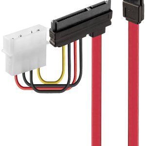LINDY HDD Aansluitkabel [2x SATA-bus 7-polig, IDE-stroomstekker 4-polig – 1x SATA-combi-bus 15+7-polig] 0.30 m Meerdere