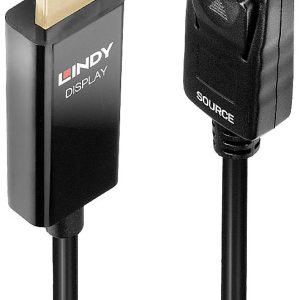 LINDY 40926 DisplayPort-kabel HDMI Aansluitkabel DisplayPort-stekker, HDMI-A-stekker 2.00 m Zwart