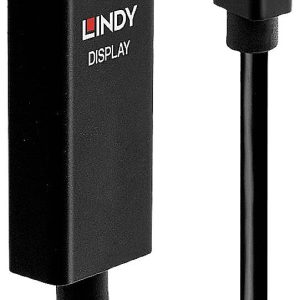 LINDY 40923 DisplayPort-kabel HDMI Aansluitkabel Mini DisplayPort-stekker, HDMI-A-stekker 3.00 m Zwart