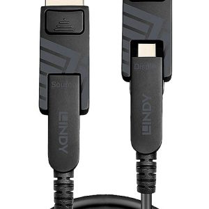 LINDY 38480 DisplayPort-kabel DisplayPort Aansluitkabel Mini DisplayPort-stekker, Mini DisplayPort-stekker 10.00 m Zwart
