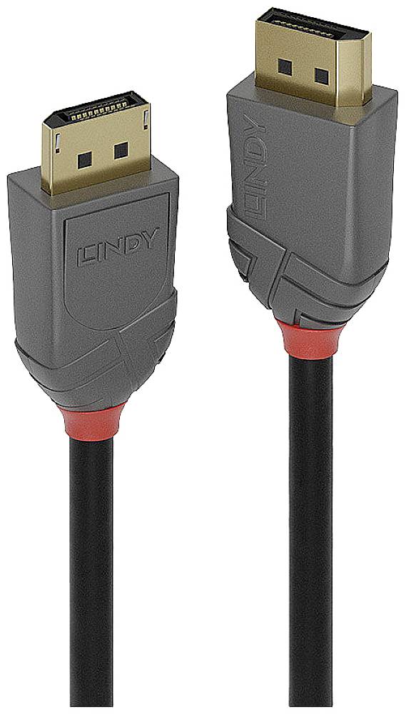 LINDY 36486 USB-kabel DisplayPort Aansluitkabel DisplayPort-stekker, DisplayPort-stekker 10.00 m Zwart