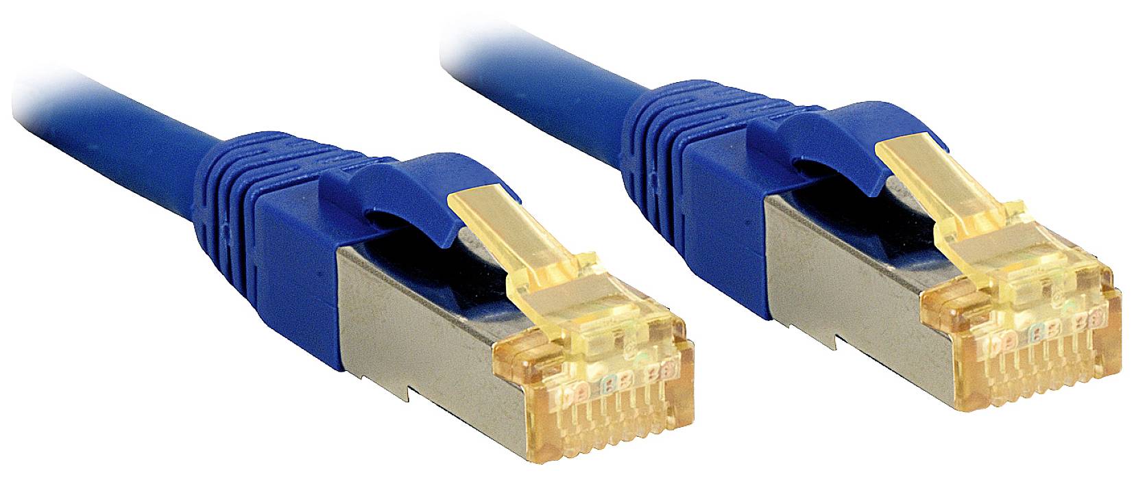 LINDY 47283 RJ45 Netwerkkabel, patchkabel CAT 6a (losse kabel CAT 7) S/FTP 10.00 m Blauw 1 stuk(s)