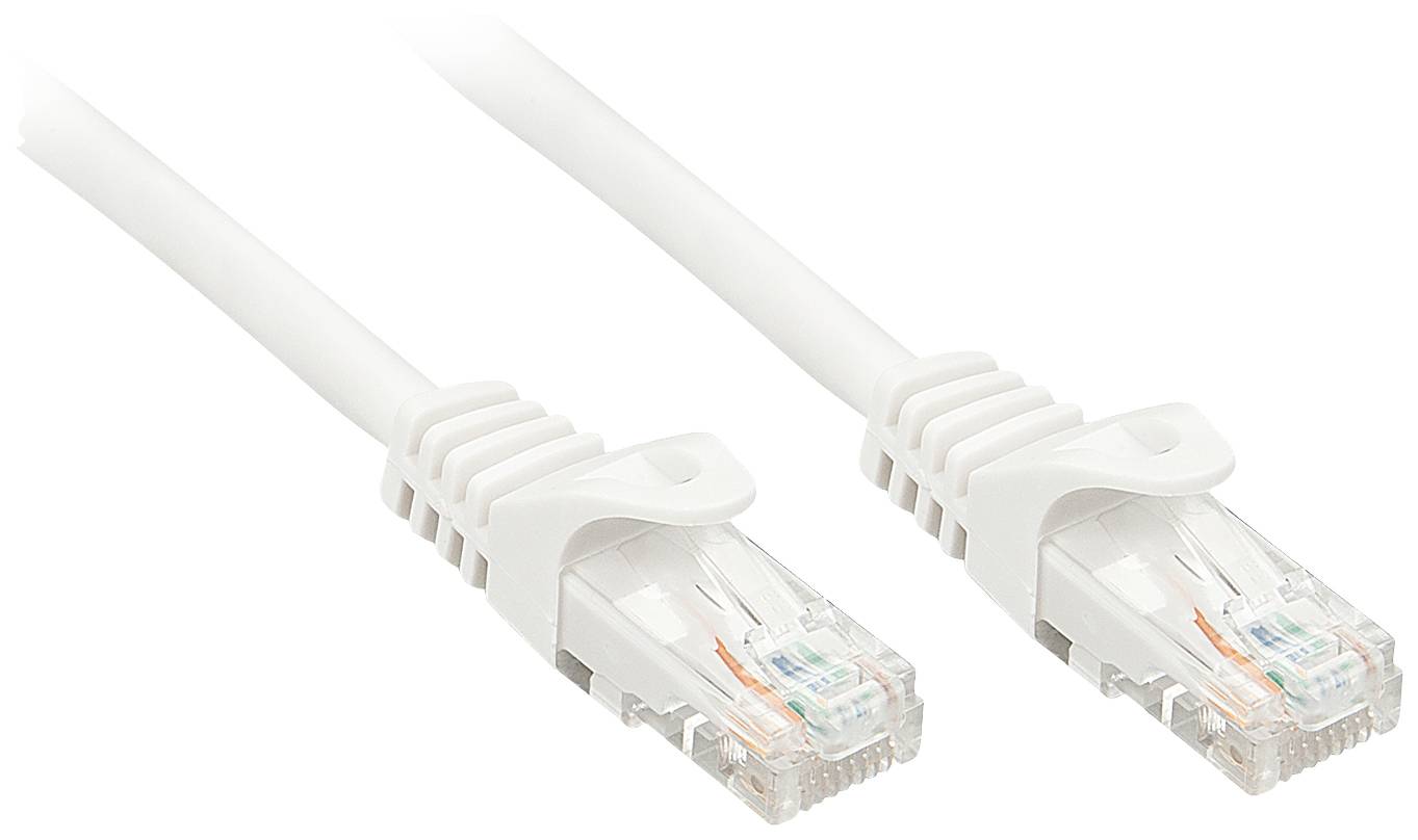 LINDY 48203 RJ45 Netwerkkabel, patchkabel CAT 6 U/UTP 2.00 m Wit 1 stuk(s)