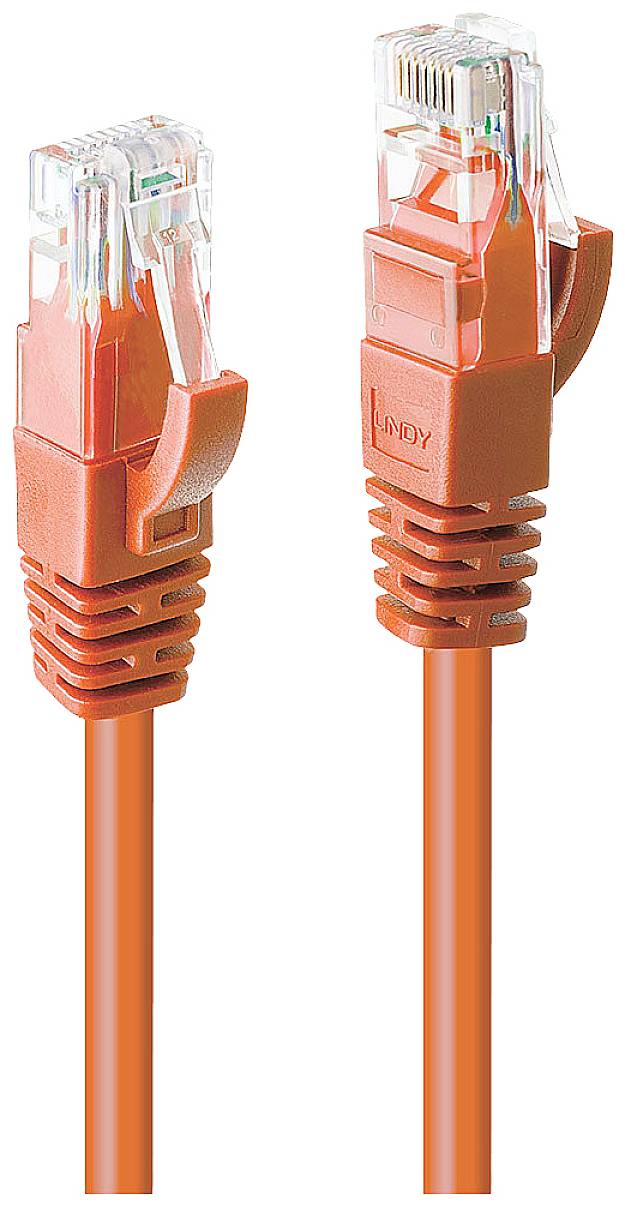LINDY 48113 RJ45 Netwerkkabel, patchkabel CAT 6 U/UTP 15.00 m Oranje 1 stuk(s)
