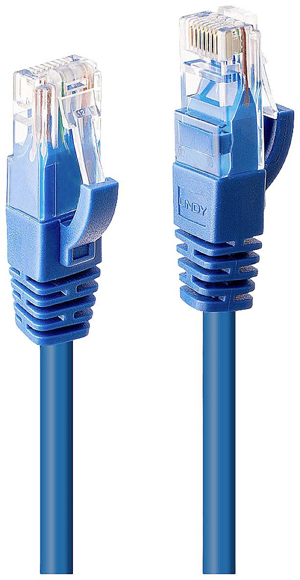 LINDY 48017 RJ45 Netwerkkabel, patchkabel CAT 6 U/UTP 1.00 m Blauw 1 stuk(s)