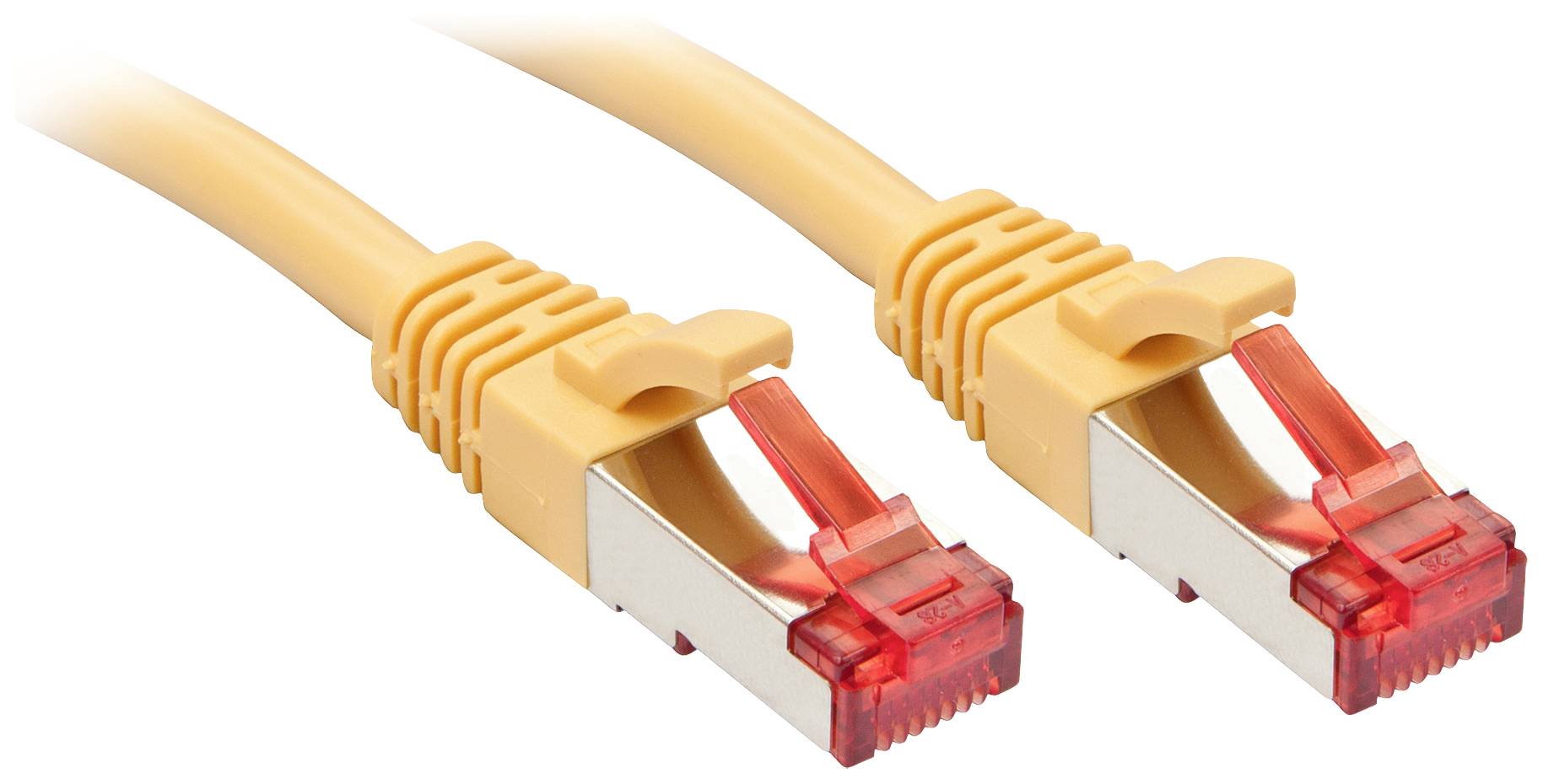 LINDY 47761 RJ45 Netwerkkabel, patchkabel CAT 6 S/FTP 0.50 m Geel 1 stuk(s)