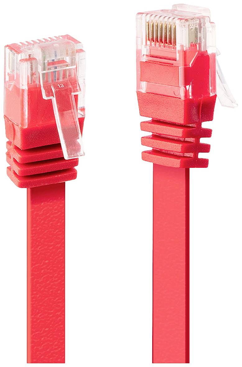 LINDY 47513 RJ45 Netwerkkabel, patchkabel CAT 6 U/UTP 3.00 m Rood 1 stuk(s)