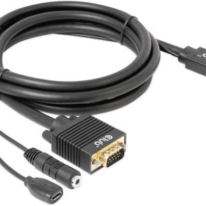 club3D CAC-1712 HDMI-kabel HDMI / Jackplug / USB-micro-B / VGA Adapterkabel HDMI-A-stekker, Jackplug-bus 3,5 mm, USB-mic club3D CAC-1712 HDMI-kabel HDMI / Jackplug / USB-micro-B / VGA Adapterkabel HDMI-A-stekker, Jackplug-bus 3,5 mm, USB-mic