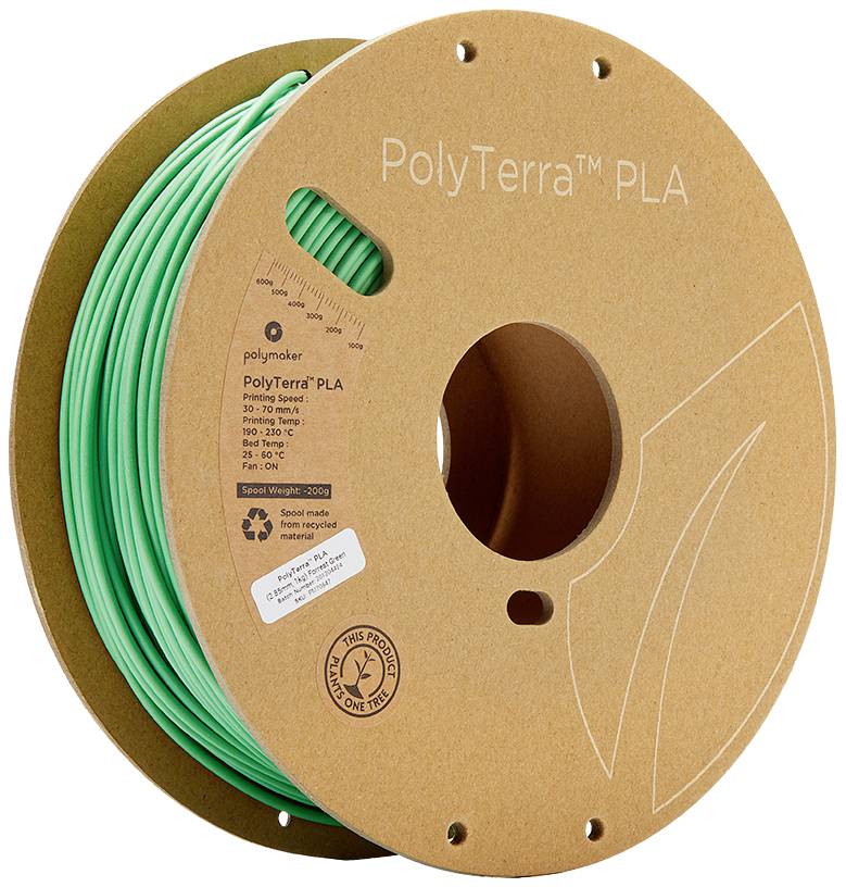 Polymaker 70847 PolyTerra PLA Filament PLA kunststof 2.85 mm 1000 g Groen (mat) 1 stuk(s)