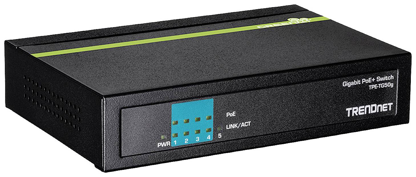 TrendNet TPE-TG50g TPE-TG50g Netwerk switch PoE-functie