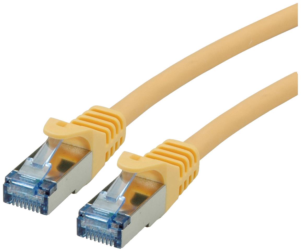 ROLINE Patchkabel Cat.6A S/FTP (PiMF), Component Level, LSOH, geel, 1 m